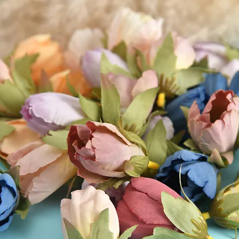 Künstliche Tulpen Blütenköpfe Seidenblumen DIY Handwerk Für Hochzeit Party Heimdekoration