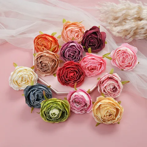 Künstliche Seidenrosen Blütenköpfe DIY Handwerk Falsche Blumen Für Heimhochzeit Dekoration Fotografie Requisiten Großhandel