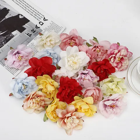 Künstliche Seide Lotusblüten Köpfe Falsche Blumen Für DIY Handwerk Geschenkbox Dekoration Heim Fotografie Requisiten