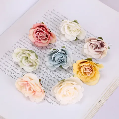 Künstliche Seidenrosenblütenköpfe Falsche Blumen Für Wohnzimmerdekoration Hochzeit Party Fotografie Requisiten