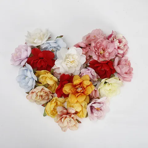 Künstliche Seide Lotusblüten Köpfe Falsche Blumen Für DIY Handwerk Geschenkbox Dekoration Heim Fotografie Requisiten