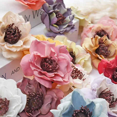 Europäisch Retro Seide Peonie Kamelie Künstliche Blumenköpfe Für Hochzeit Party Heim Tisch Dekoration Fälschung Blumen Handwerk