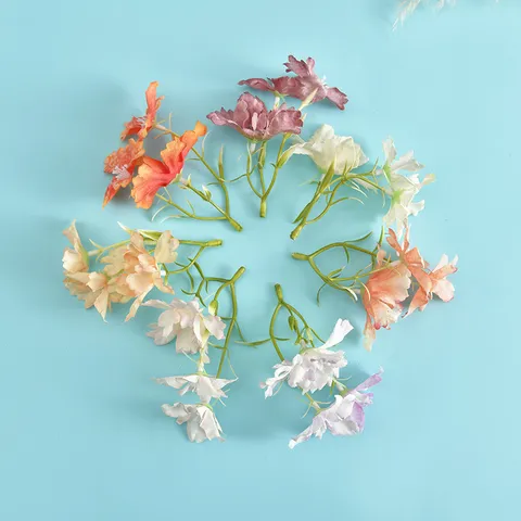 Artificial Silk Hydrangea Flower Heads Burned Edge Fake Flowers For DIY Wedding Party Home Wall Decor Photography Props