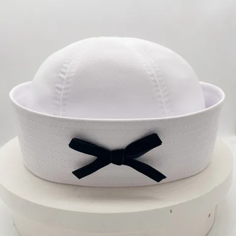 Sombrero de Marinero con Lazo Dulce Boina de Chica Linda Sombrero de Marina Accesorio de Uniforme JK Casco de Poliéster Accesorios de Moda Sombrero de Mujer