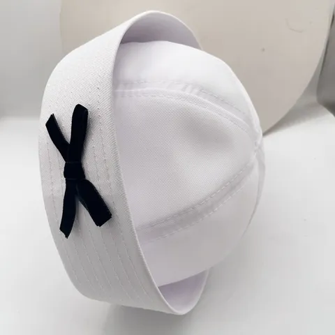Sombrero de Marinero con Lazo Dulce Boina de Chica Linda Sombrero de Marina Accesorio de Uniforme JK Casco de Poliéster Accesorios de Moda Sombrero de Mujer
