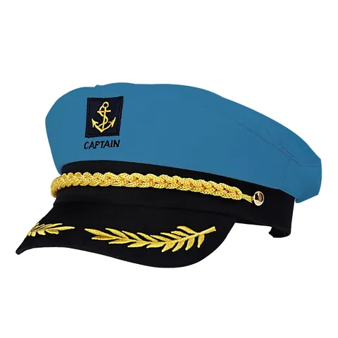 Sombrero de Marinero de Poliéster para Adulto Unisex Gorra de Capitán Novedad Fiesta Rendimiento Cosplay Sombrero Clásico Bordado