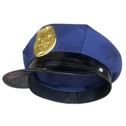 Sombrero de Policía Uniforme Disfraz Gorra Militar Parte Superior Plana Sombrero Octagonal Para Fiesta Halloween Cosplay