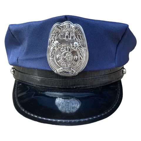 Sombrero De Policía De Tapa Plana Estilo Europeo Y Americano Adulto Fiesta Cosplay Sombrero De Disfraz Para Accesorios De Rendimiento De Halloween