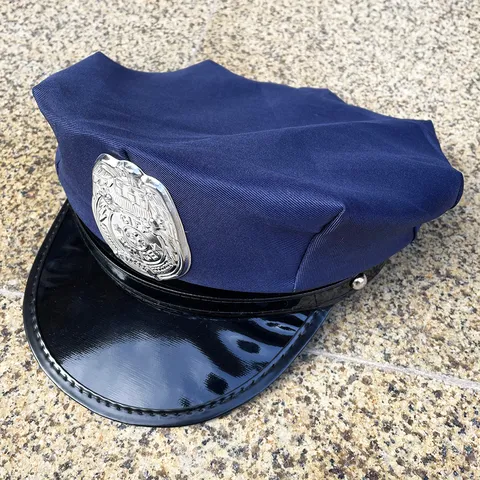 Sombrero De Policía De Tapa Plana Estilo Europeo Y Americano Adulto Fiesta Cosplay Sombrero De Disfraz Para Accesorios De Rendimiento De Halloween