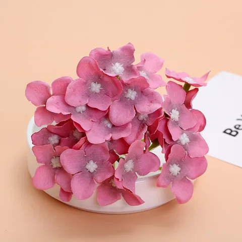 Artificial Hydrangea Flower Heads Silk Fake Flowers DIY Floral Material For Wedding Party Home Decor