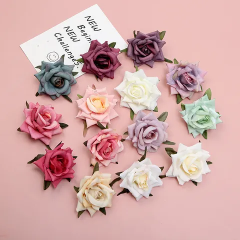 Künstliche Rosenköpfe Seide Falsche Blumen Für Hochzeit Haus Party DIY Handwerk Fotografie Requisiten Dekoration