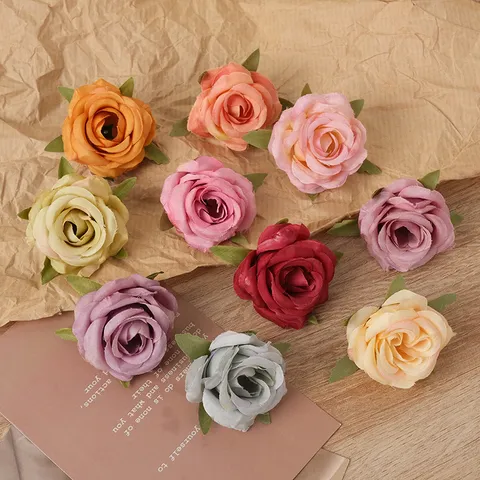 Künstliche Seidenrosen Blütenköpfe Europäischer Stil Falsche Rosen Für Heimdekoration Hochzeit Party Handwerk DIY Blumenarrangements
