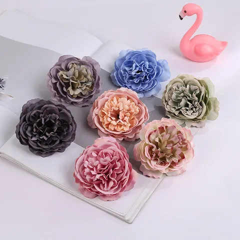 Künstliche Seidenrosen Blütenköpfe Bunte Künstliche Blumen Für Hochzeit Party Hotel Restaurant Heimdekoration Fotografie Requisiten