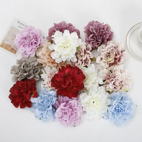 Künstliche Pfingstrosen Blütenköpfe Seidenstoff Falsche Blumen Für Heim DIY Blumenarrangements Wohnzimmer Hochzeit Party