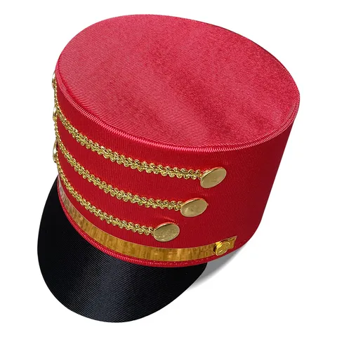 Hombres Mujeres Sombrero Cascanueces Sombrero de Copa Rojo Guardia de Honor Disfraz de Rendimiento Poliéster Botón de Metal Fiesta