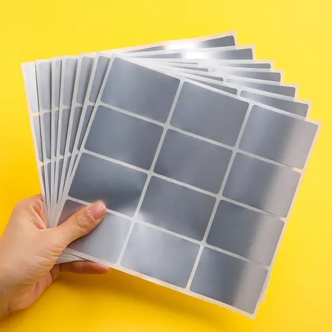 Mattsilber Selbstklebende Etikettenaufkleber Wasserdicht Öldicht Blanko Handschriftliche Namensschilder Rechteck Klassifizierungsetikett Für Küche Büro Haus Organisation