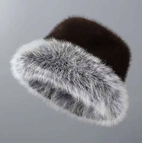 Damen Kunstfuchsfell Winter Anglerhut Dicke Warme Plüsch Glockenhut Weiche Kunstfell Fischer Mütze Für Draußen Kaltes Wetter