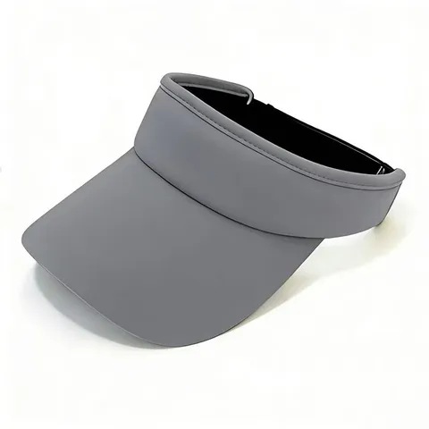 Chapeau de Visière de Soleil d'Été Léger Respirant Grand Bord Sans Top Couleur Unie pour Sports de Plein Air Voyage Homme Femme