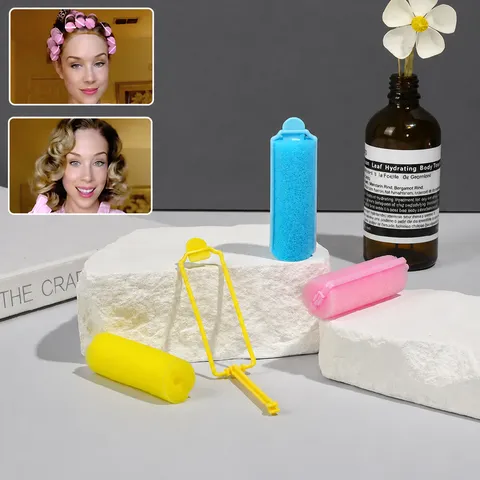 Rouleaux à Cheveux sans Chaleur Éponge Bigodins Souples en Mousse Outils de Coiffage DIY pour Cheveux Longs Courts Femmes Filles