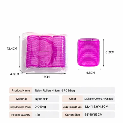Plastic Nylon Magic Hair Rollers Self Grip Hair Curlers For Bangs And Hair Styling Daily Use Hair Care Tool