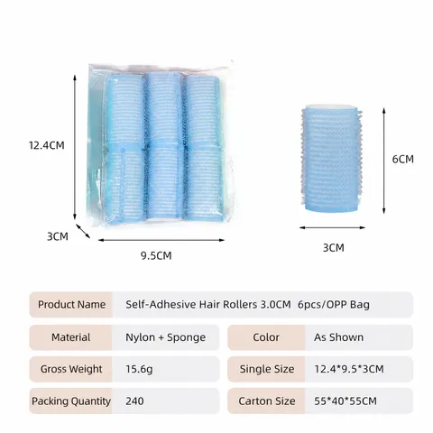 Bigoudis en Nylon et Éponge Boucleurs de Cheveux Auto-Adhésifs Rouleaux de Coiffure pour Frange Air Bangs Accessoires de Soin Capilaire