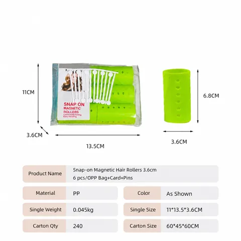 Plastic Hair Rollers Cylindrical Hair Curling Styling Tools With Pins For Daily Hair Care And Styling Accessories