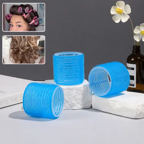 Nylon PP Hair Rollers Self Grip Velcro Hair Curlers Breathable Mesh Hair Styling Rollers DIY Fluffy Fringe Bangs Hair Tool