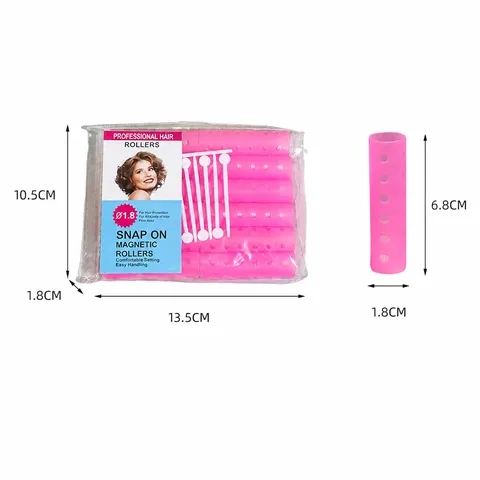 Plastic Hair Rollers Set Hollow Breathable Fringe Curling Hair Styling Tools With Pins For Daily Use Women