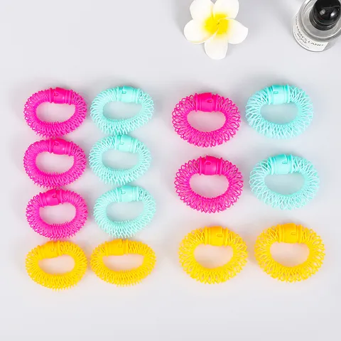 Plastic Hair Rollers Donut Hair Curlers No Heat Mesh Hair Styling Tools With Teeth For Women Daily Hair Care