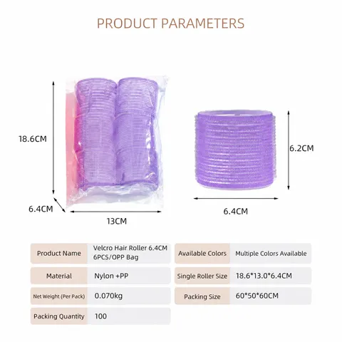 Nylon Hair Rollers Self Grip Hair Curlers Fluffy Air Bangs Hair Styling Tools Multi-Color Hair Curling Barrels Women Hair Care