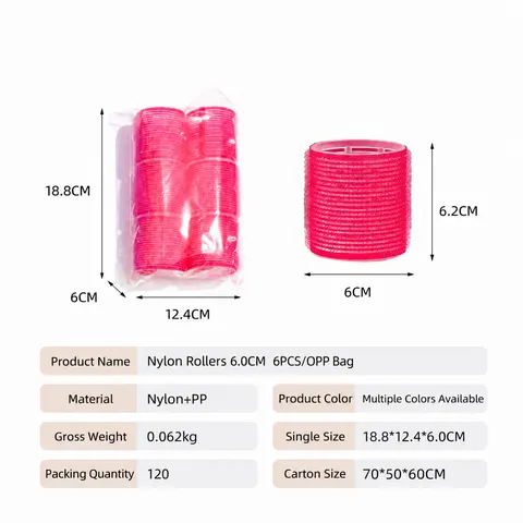 Nylon Hair Rollers Self Grip Hair Curlers Magic Hair Styling Rollers For Bangs Volumizing Hair Care Hairdressing Tools
