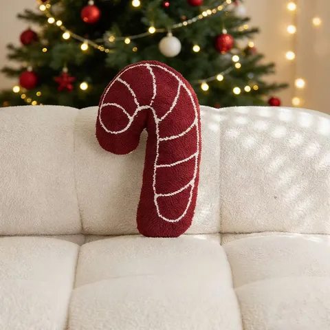 Cuscino Decorativo Natalizio Federa in Cotone Fiocco di Neve Albero per Divano Letto Decorazione Festiva