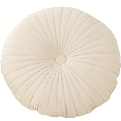 Solid Color Velvet Round Pumpkin Pillow Bedside Cushion Sofa Waist Pillow Office Chair Pad Home Decor Decorative Pillow