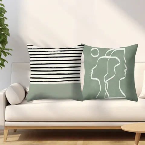 Nordic Light Luxury Printed Throw Pillow Cover Abstract Geometric Cushion For Sofa Living Room Home