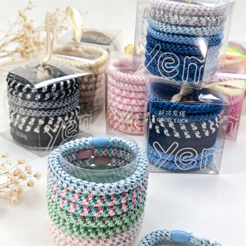 Elastici per Capelli ad Alta Elasticità Supporto per Coda di Cavallo Durevole Elastici Trecciati Accessori per Copricapo per Donna