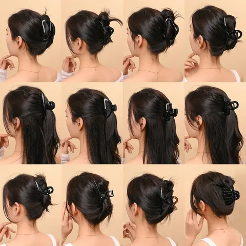 Minimalist PC Hair Claw Clips Versatile Bowknot Shark Clamps Elegant Headwear For Women Daily Styling Accessories