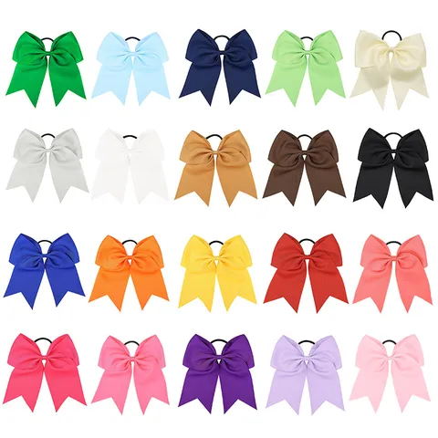 Grosgrain Ribbon Large Bowknot Hair Scrunchies Elastic Hair Bands Minimalist Ponytail Holders Headwear For Kids Girls Daily Party Accessories