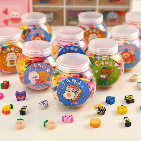 Süße Cartoon Gelee Radiergummis Mini Obst Tier Geformte Radierer Für Kinder Schüler Kunst Schreiben Korrektur Schreibwaren