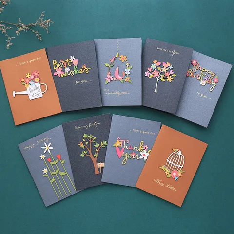 Handmade Pop Up Christmas Greeting Card Teacher Blessing Card Specialty Paper Festival Holiday Gift Card