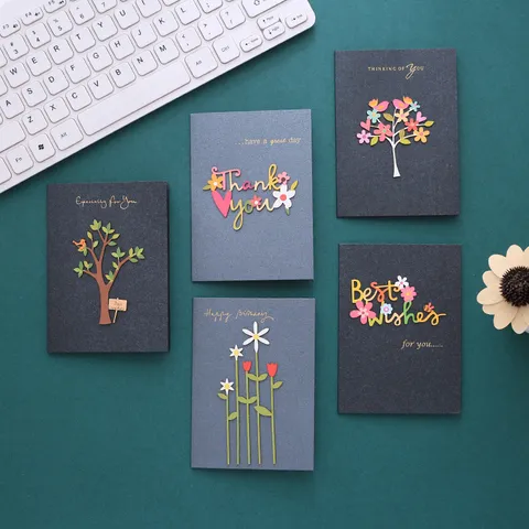 Handmade Pop Up Christmas Greeting Card Teacher Blessing Card Specialty Paper Festival Holiday Gift Card
