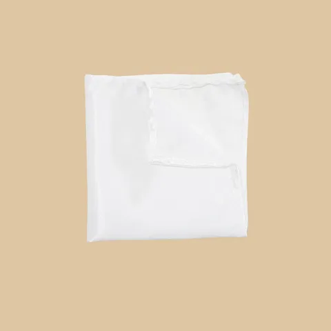 Pochette de Costume en Satin Couleur Unie pour Hommes Affaires Mouchoir de Costume Formel Mariage
