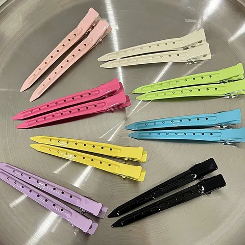 Summer Candy Color Alloy Duckbill Hair Clips Vented Volumizing Hair Root Positioning Clips Seamless Makeup Trimming Side Hairpins For Women Headwear