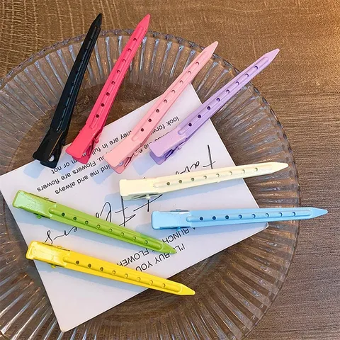 Summer Candy Color Alloy Duckbill Hair Clips Vented Volumizing Hair Root Positioning Clips Seamless Makeup Trimming Side Hairpins For Women Headwear
