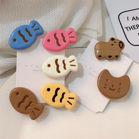 Mignonnes Barrettes à Cheveux Taiyaki Couleur Bonbon Poisson Dessin Animé Pinces à Cheveux Style Coréen Douces Pinces Latérales Accessori Cheveux Pour Filles Femmes