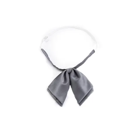 Pajarita de Seda de Poliéster de Color Sólido Estilo Preppy para Mujer Flor de Cuello de Uniforme JK Accesorio de Cuello