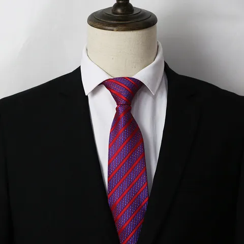 Cravatta da Lavoro per Uomo Classica Tessuta a Righe in Polyester Cravatta Formale Abbigliamento da Collo per Ufficio Matrimonio Festa Accessori