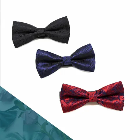Men's Business Bow Tie Classic Jacquard Paisley Striped Wedding Party Formal Suit Shirt Accessories Bow Tie