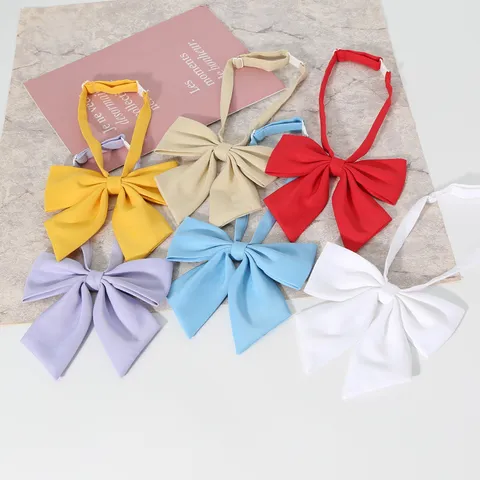 Pajarita de Uniforme JK Japonés Estilo Coreano Color Sólido Puntiagudo Pajarita Mujer Diario Decorativo Collar Pajarita Accesorios