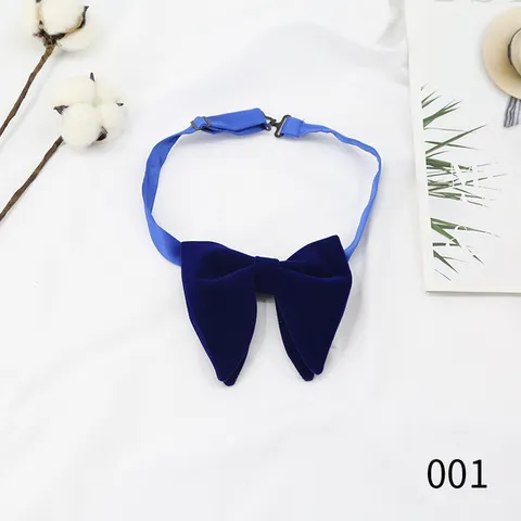 Farfallino in Velluto da Uomo Stile Britannico Elegante Matrimonio Sposo Papillon Grande Taglia Festa Formale Accessori Moda