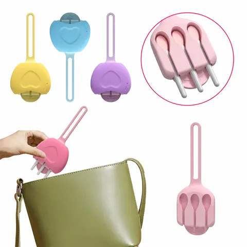 Mini Custodia per Pennello Labbra in Silicone Applicatore di Rossetto Portatile Porta Pennello per Maschera Carina Scatola Organizer per Cosmetici